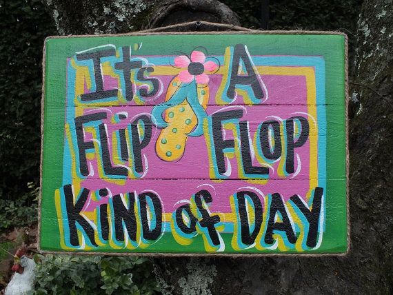 It’s A FLIP FLOP KIND A Day  Tropical Paradise Pool Patio | Etsy