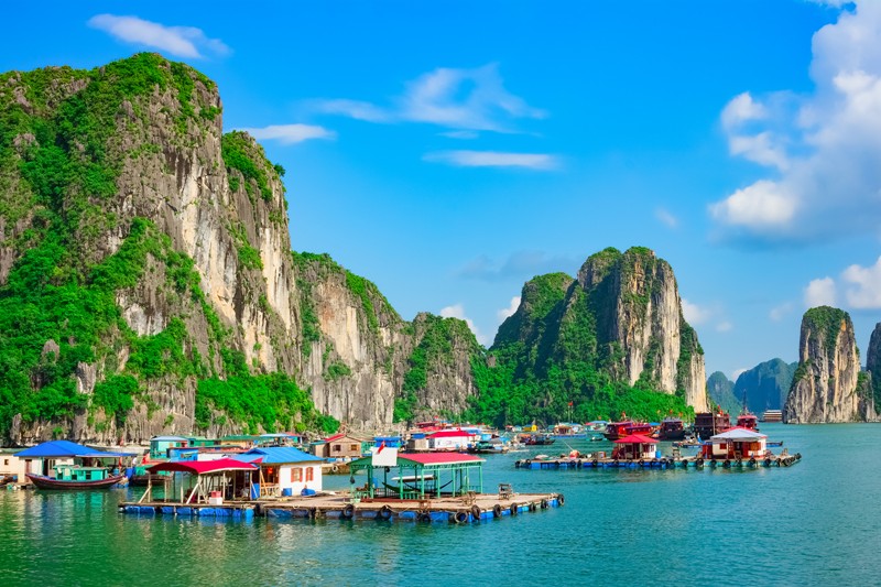 Ha Long Bay in Vietnam (Bay of Descending Dragons) consists of over 1,600 uninha…