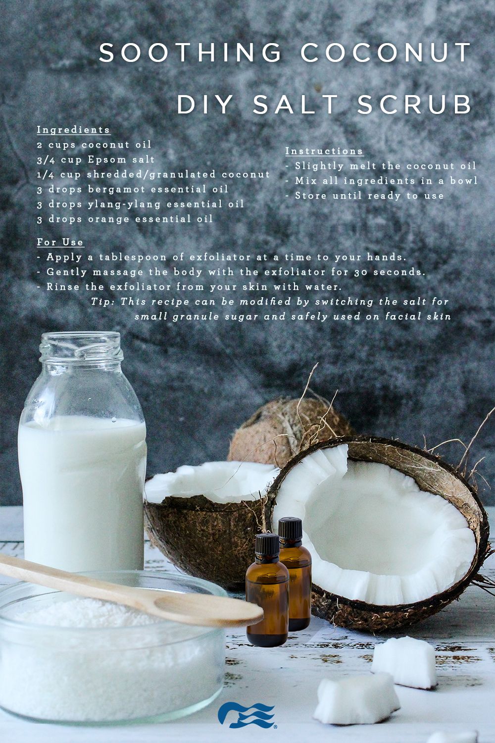 DIY Soothing Coconut Salt Scrub