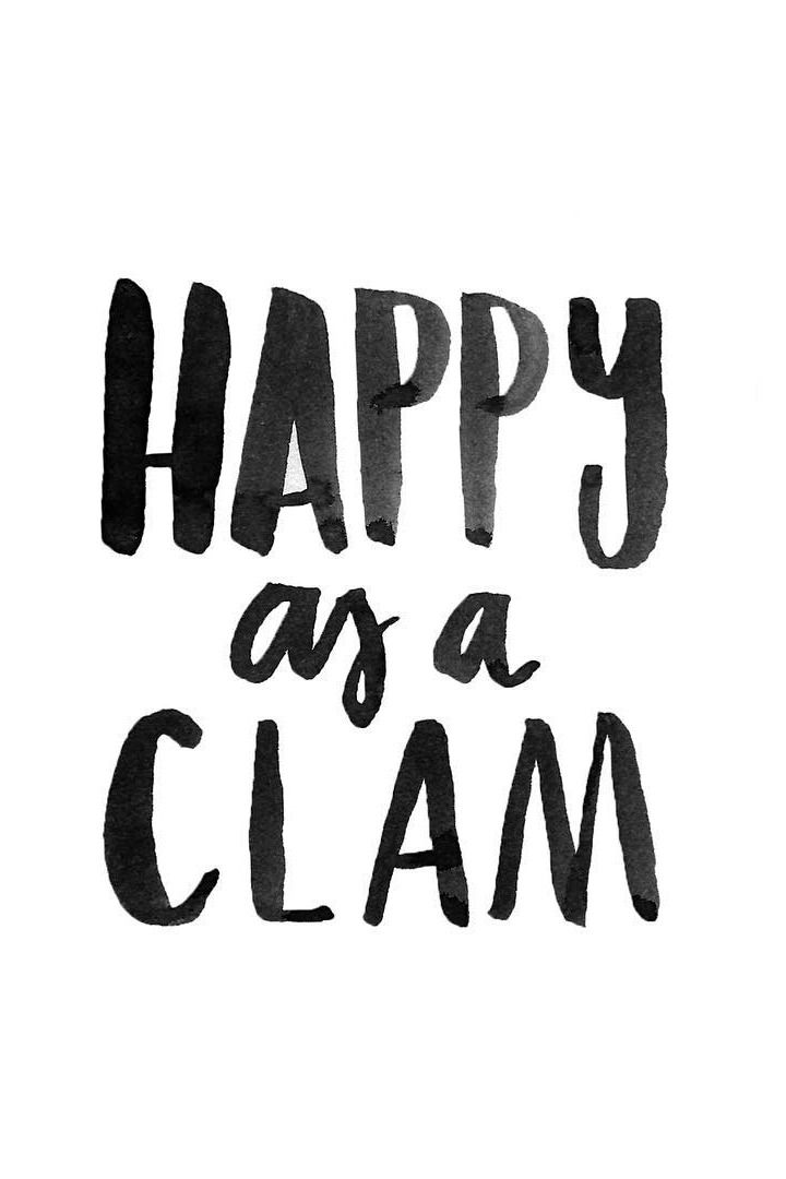 Manar | Design + Illustration on Instagram: “happy as a clam . extremely happy . . . #idiomaday…”