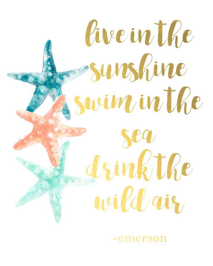 Free Printable Travel Wall Art – Live in the Sunshine, Swim in the Sea …