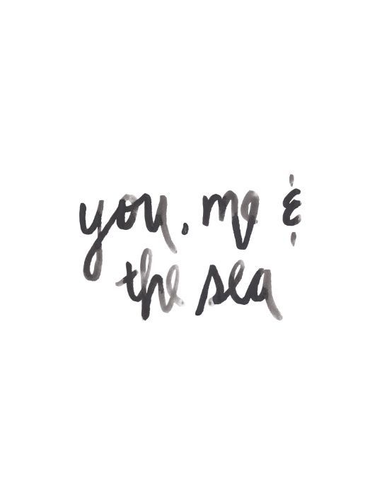 You, Me & the Sea Art Print by Hello Monday Design