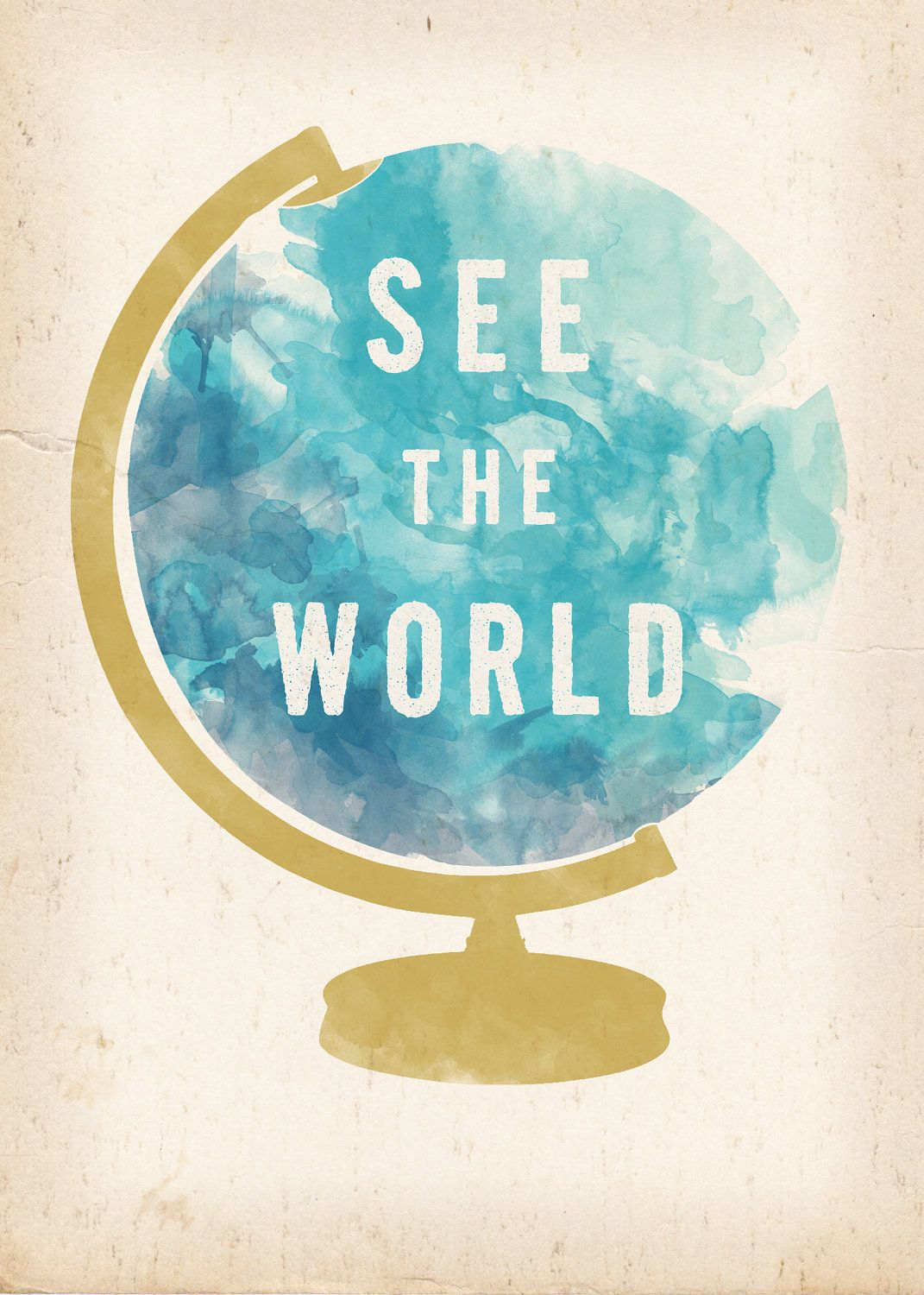 See the World Globe print 5 x 7