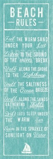 ‘Beach Rules’ Art Print – The Vintage Collection | Art.com